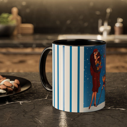 Snowfall & Couture Colorful Mugs (11oz, 15oz)
