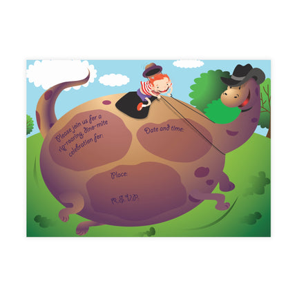 Rip-Roaring Fun Invitation! Bundles of 10, 30, 50 Pieces Available (envelopes included)