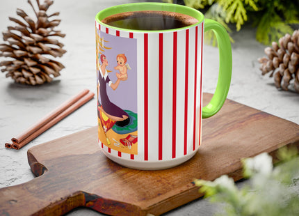 Art Deco Christmas Colorful Mugs (11oz, 15oz)