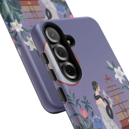 🌸🐦 The Lady Of The Garden Birdcage Phone Case – Art Deco Floral Elegance