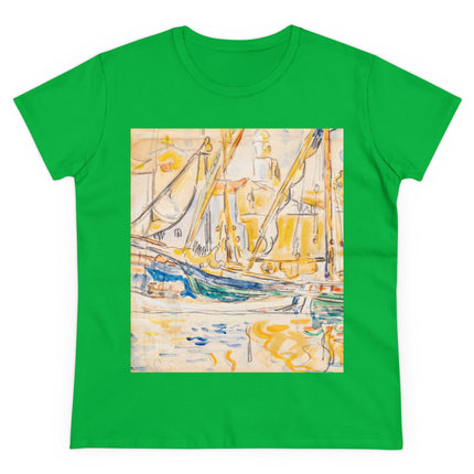 Saint-Tropez by Paul Signac Women's Midweight Cotton Tee
