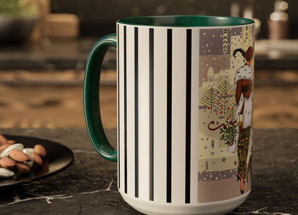 Wrapped in Elegance Colorful Mugs (11oz, 15oz)