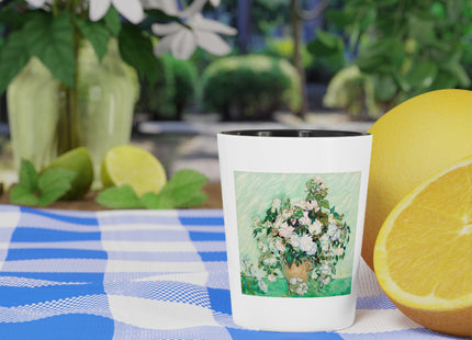 Roses by Vincent Van Gogh Ceramic Shot Glass