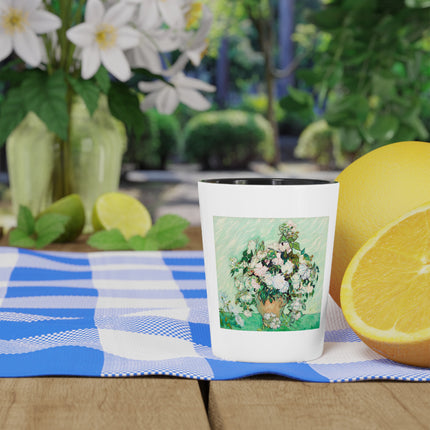 Roses by Vincent Van Gogh Ceramic Shot Glass