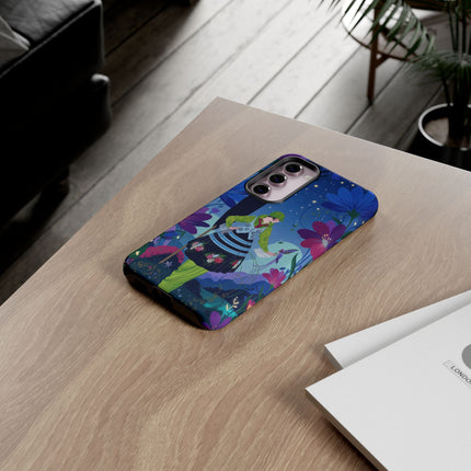 🌸🐦 The Lady Of The Midnight Bird Garden Phone Case – Art Deco Floral Fantasy