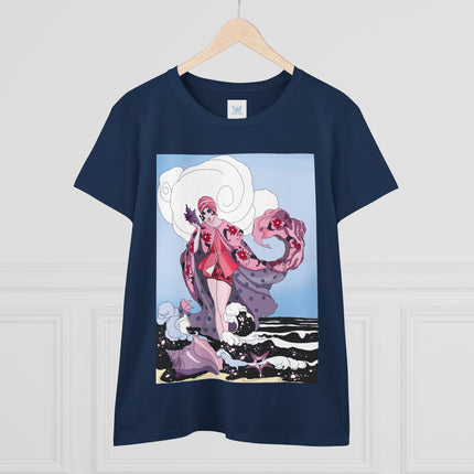 Goddess of the Swirling Sea Midweight Cotton Tee