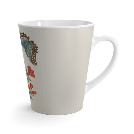 Blue Butterflies and Pomegranate by Maria Sibylla Merian Latte Mug