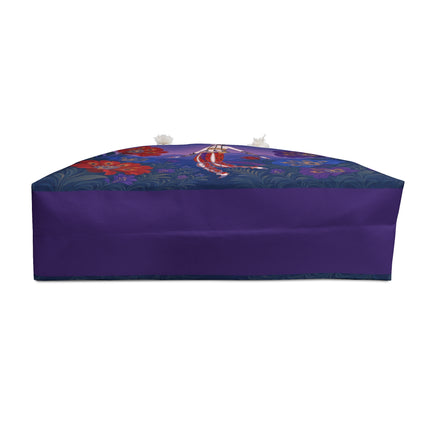 🦚🌺 The Enchanted Peacock Blossom Dancer Weekender Bag – Art Deco Floral Fantasy
