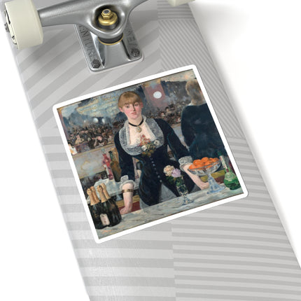 A Bar at the Folies-Bergère by Edouard Manet Kiss-Cut Stickers (4 Sizes)
