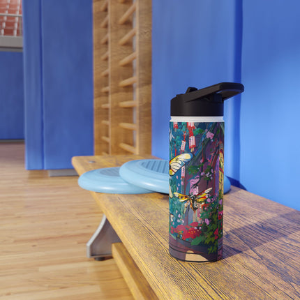 Neon Swarm Stainless Steel Water Bottle