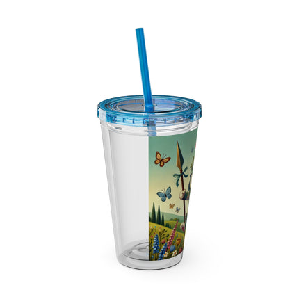 Rabbit Gladiator Sunsplash Tumbler with Straw, 16oz