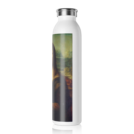 Mona Lisa by Leonardo da Vinci Slim Water Bottle