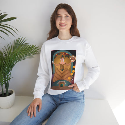 June & Pearl, Alexandrite (from the Gem Series) by Sofia Chiostri Heavy Blend™ Crewneck Sweatshirt