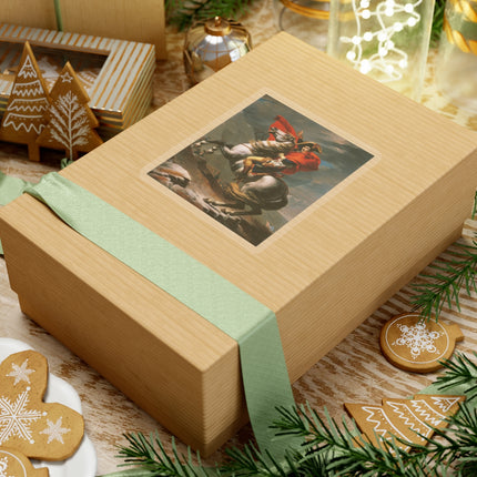 Napoleon Crossing the Alps by Jacques-Louis David Kiss-Cut Stickers (4 Sizes)