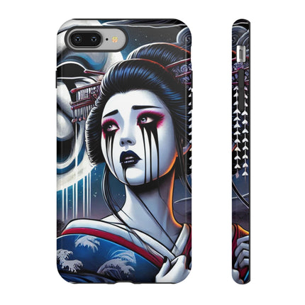 Geisha’s Black Ink Tears Phone Cases