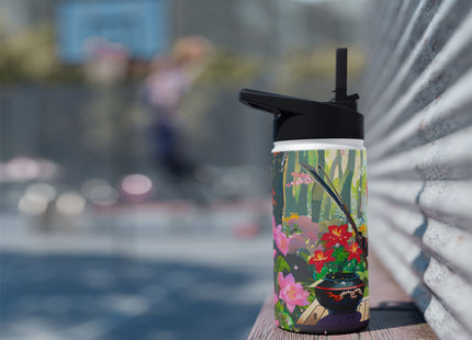 Cyberpunk Rooster Stainless Steel Water Bottle