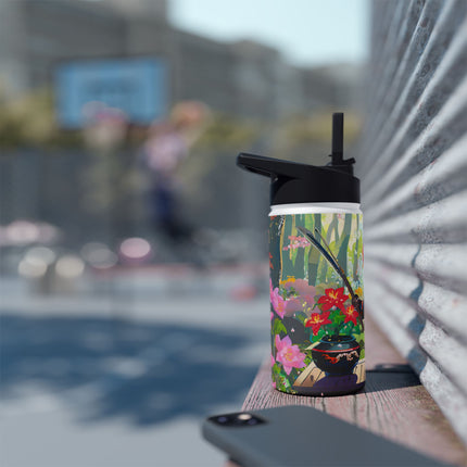 Cyberpunk Rooster Stainless Steel Water Bottle