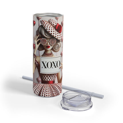 Fashionably Yours, XOXO Skinny Matte Tumbler, 20oz