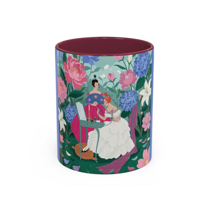 The Ladies Of The Blossoming Vanity Colorful Mugs – Art Deco Floral Elegance