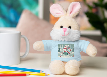 Candy Cane Timekeeper Bunny Stuffed Animals with Tee
