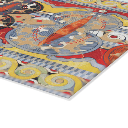 Reproduction of the Shield Frieze by Emile Gilliéron Glass Cutting Board
