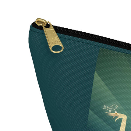 Art Deco Flapper with Bird Cosmetic Bag – Elegant Glamour & Timeless Style