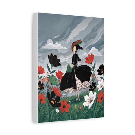 🌧️🌺 The Stormy Flower Walk Placemat – Art Deco Floral Fashion