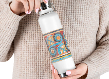 Reproduction of S-Spiral Frieze by Emile Gilliéron Copper Vacuum Insulated Bottle, 22oz