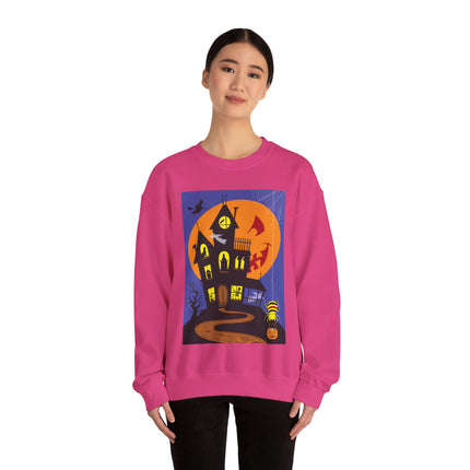 Halloween Night at the Haunted House Unisex Heavy Blend™ Crewneck Sweatshirt