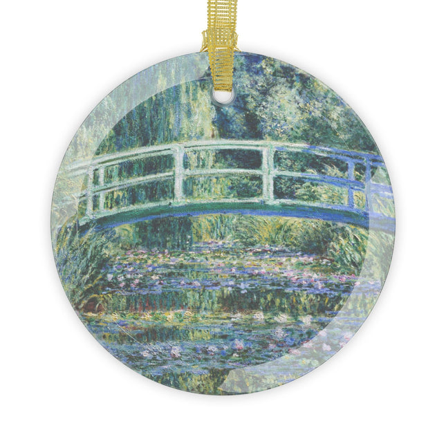 Water Lilies and Japanese Bridge by Claude Monet Glass Ornament