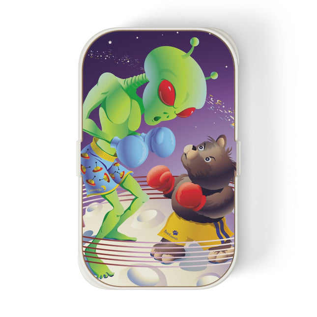 Galactic Showdown: Bear vs Alien Bento Lunch Box