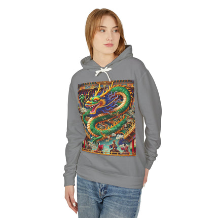Tibetan Dragon Over Kabuki Duel Hoodie