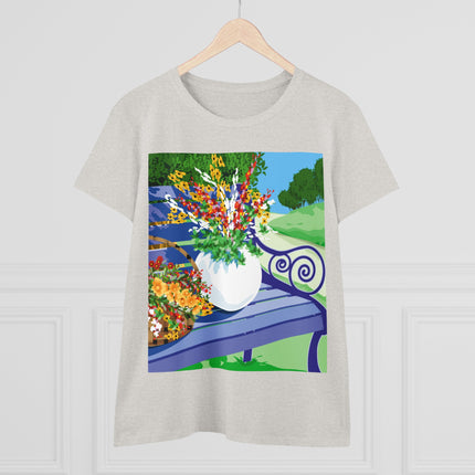 Blooming Harmony Women's Midweight Cotton Tee