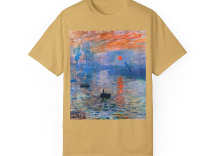 Sunrise by Claude Monet Unisex Garment-Dyed T-shirt