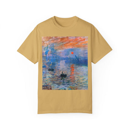 Sunrise by Claude Monet Unisex Garment-Dyed T-shirt
