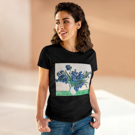 Irises by Van Gogh Women's Midweight Cotton Tee