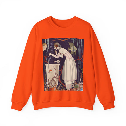 L'Etourdissant Petit Poisson (The Dazzling Little Fish) by George Barbier Heavy Blend™ Crewneck Sweatshirt