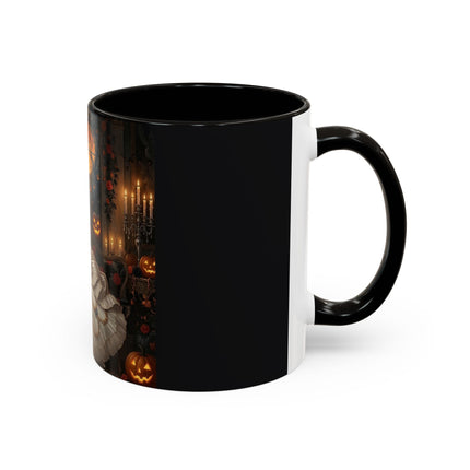 🌙🎃 The Moonlit Pumpkin Parlor Colorful Mug – Elegant Halloween Charm