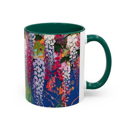 Golden Wisteria Elegance Colorful Mugs (11oz, 15oz)