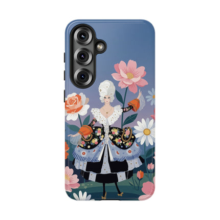 🌸🎀 The Grand Floral Promenade Phone Case – Art Deco Fashion Fantasy