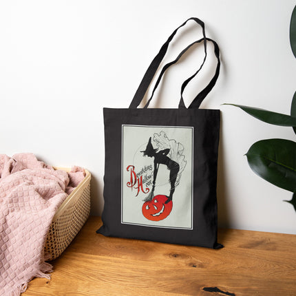 Bewitching Halloween Cotton Canvas Tote Bag