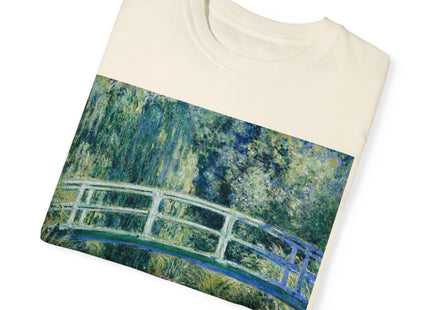 Water Lilies and Japanese Bridge by Claude Monet Unisex Garment-Dyed T-shirt
