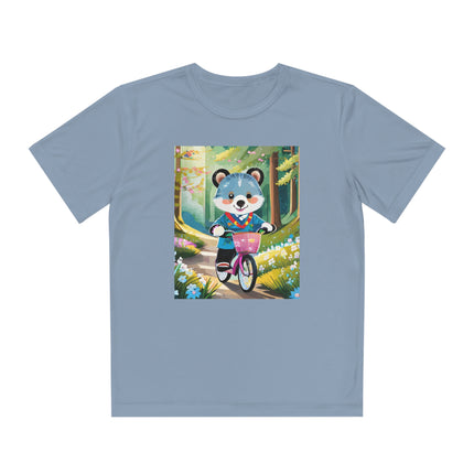 Furry Cyclist Youth Competitor Tee – Woodland Adventure & Playful Charm