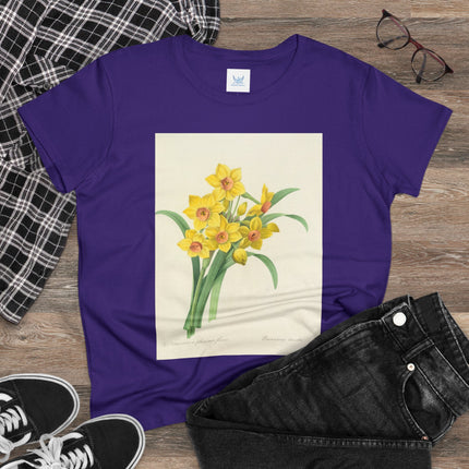 Choix des plus belles fleurs, Plate 052 by Pierre Joseph Redouté  Women's Midweight Cotton Tee
