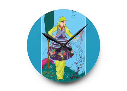 Exquisite Elegance by Umberto Brunelleschi Acrylic Wall Clock