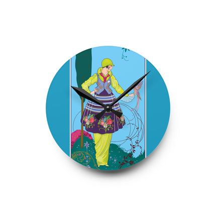 Exquisite Elegance by Umberto Brunelleschi Acrylic Wall Clock