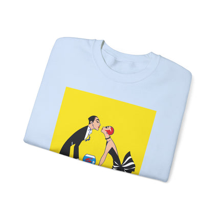 A Moment of Elegance: A Passionate Embrace Amidst Golden Splendor Heavy Blend™ Crewneck Sweatshirt