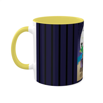 Moonlit Pirate Halloween Colorful Mugs, 11oz