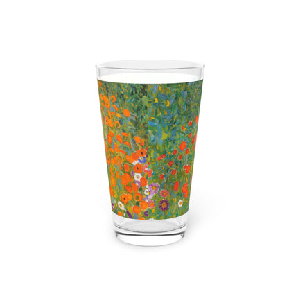 Cottage Garden by Gustav Klimt Glass, 16oz
