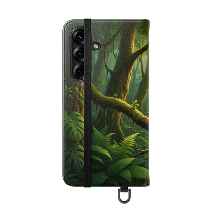🪶🌲 The African Grey Sentinel Flip Case – Quiet Strength & Woodland Adventure